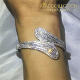 Big Shinning Bangle-White Gold Filled/ Avas Collection Bracelet Bangles