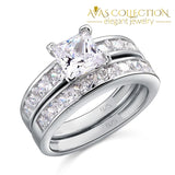 2-Pcs 1 Ct Princess Cut Ring Rings