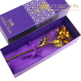 24K Gold Rose With Love Stand Artificial & Dried Flowers