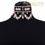 Crystal/ Rhinestone Choker Necklace - Avas Collection