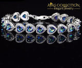 Mystic Light Blue Crystal Love / Avas Collection Bracelet Chain & Link Bracelets