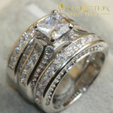 Princess Cut 3 In 1 Ring Set Rings