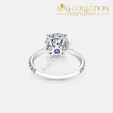 Four Prong 3 Ct Round Brilliant Cut Engagement Ring Rings