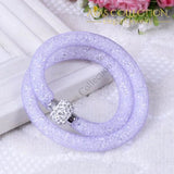 2 Strands Crystal Mesh Wire Bracelet/ Avas Collection Wrap Bracelets