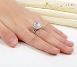 5 Ct Cushion Cut Engagement Ring Set Rings