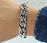 Cuban Bracelet Iced Out Rhinestones Chain & Link Bracelets