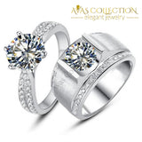 Round Cut His And Hers Set Rings