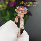 3Ct Flower Engagement Ring Rings