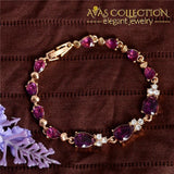 Shuangr Hot Gold Color Beautiful Waterdrop Austrian Crystal Bracelet For Women Wedding Party Jewelry