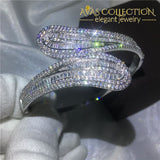 Big Shinning Bangle-White Gold Filled/ Avas Collection Bracelet Bangles