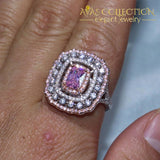 Sparkling Luxury Pink Ring Rings