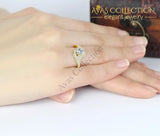 0.8 Ct Round Cut- 10Kt Yellow Gold Rings
