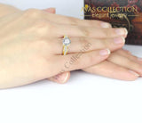 2 Ct Lovers Engagement Ring 10Kt Yellow Gold Rings