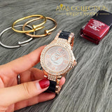 Rhinestone Simulated-Ceramics Crystal Quartz Watch Womens Watches