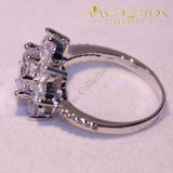 Sparkling Silver Flower Ring Rings