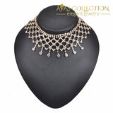 Multi Layer Tassel Rhinestone Choker Necklace - Avas Collection