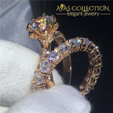 3 Carat Flower Ring Set Home