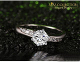Fine 2.5Mm 0.5 Carat Engagement Ring Rings
