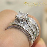 Princess Cut 3 In 1 Ring Set Rings