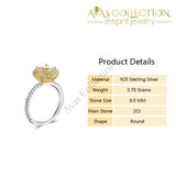 2 Ct Round Engagement Ring Rings