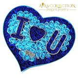 I Love You Heart-Shaped Flower Box Artificial & Dried Flowers