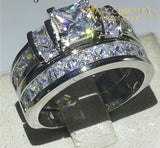 Princess Cut Emily Wedding Ring Set - Avas Collection
