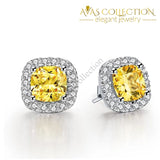 1 ct Cushion Cut Earring Stud - Avas Collection