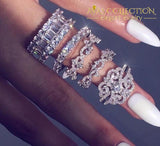 Choucong 2019 Eternity Promise Ring 925 Sterling Silver Aaaaa Zircon Cz Engagement Wedding Band