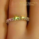 Choucong 2019 Eternity Promise Ring 925 Sterling Silver Aaaaa Zircon Cz Engagement Wedding Band