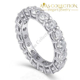 Choucong 2019 Eternity Promise Ring 925 Sterling Silver Aaaaa Zircon Cz Engagement Wedding Band