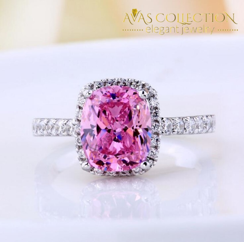 3 colors Cushion Cut Ring Avas Collection