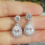 5 Color Water Drop Earring 10K White Gold Filled Dangle Earrings
