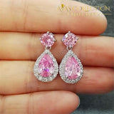 5 Color Water Drop Earring 10K White Gold Filled Dangle Earrings