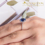 Blue Oval Ring -B2411 Rings