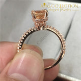 Elegant 10Mm Rose Gold Filled Engagement Ring -Kyra0416 Rings