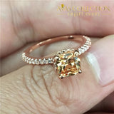 Elegant 10Mm Rose Gold Filled Engagement Ring -Kyra0416 Rings