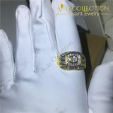 Male Hip Hop Ring 14K Yellow Gold Filled Engagement Rings