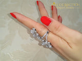Fine Big Flower Ring Engagement Rings
