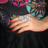 Fine Big Flower Ring Engagement Rings