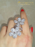 Fine Big Flower Ring Engagement Rings