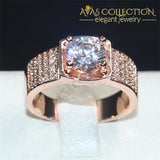 Mens 8*8Mm 3Ct Ring ( Black Rose Gold Or Silver) Rings