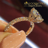 Luxury  Round & Oval White Gold Filled Engagement/ Anniversary Ring - Avas Collection