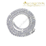 Classic Mens Gold Iced Out Crystal 1 Row Tennis Chain / Rope Hip Hop Necklace Color Men Cross