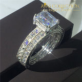 Antique Wedding Set- Princess Cut - Avas Collection