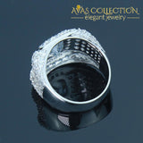 2.5 Ct Cushion Halo Men Ring / Sona Nscd Rings