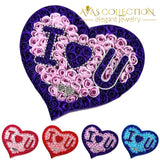 I Love You Heart-Shaped Flower Box Artificial & Dried Flowers