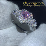 Heart Shape Pink Promise Ring Rings
