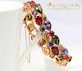 18Kt Rose Gold Filled Multi Stones / Avas Collection Bracelet Strand Bracelets