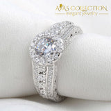 1.8 Ct Halo Wedding Ring Rings