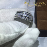 18K White Gold Filled Band Ring For Men Rings